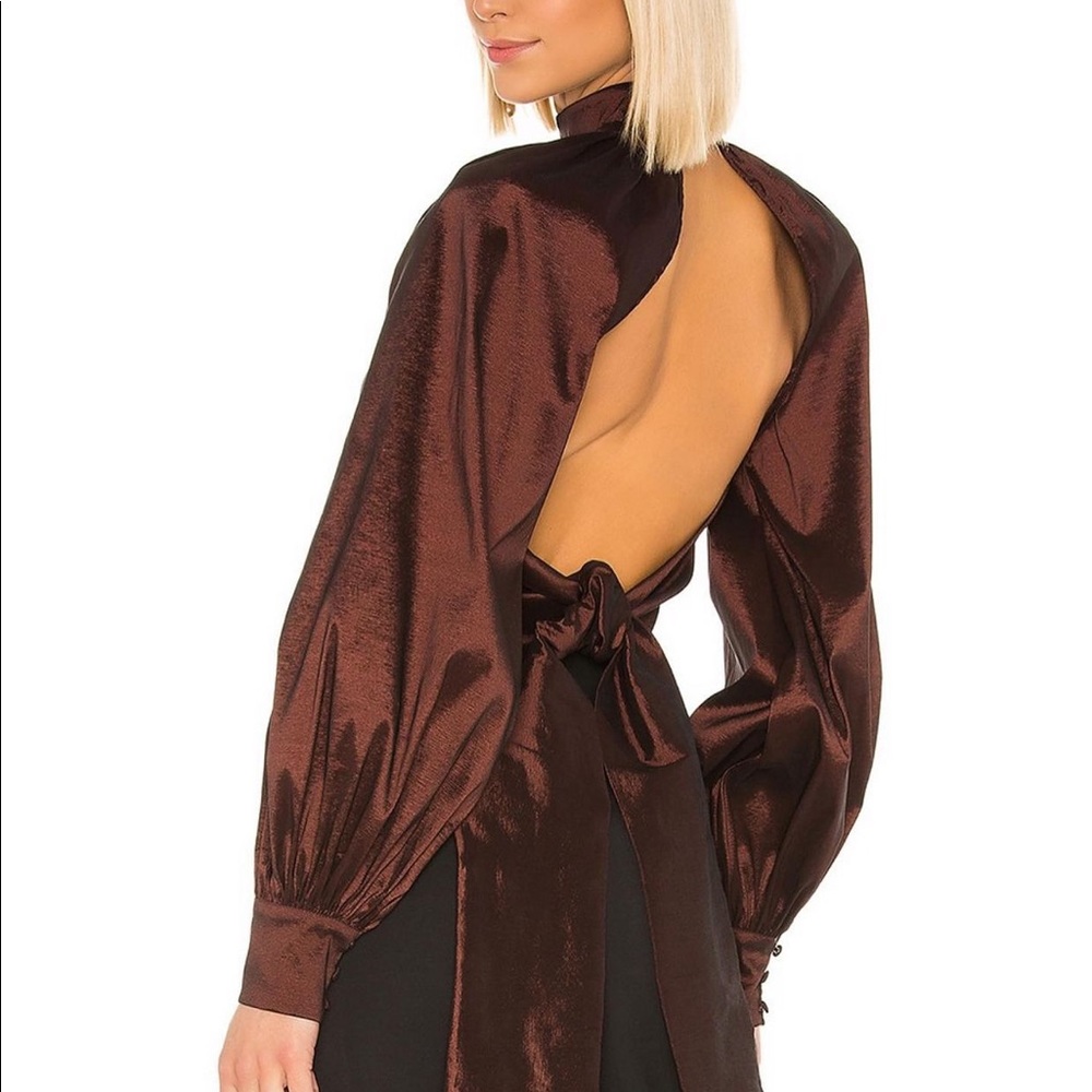 ♡ Revolve Brown Open Back Top, Size M♡